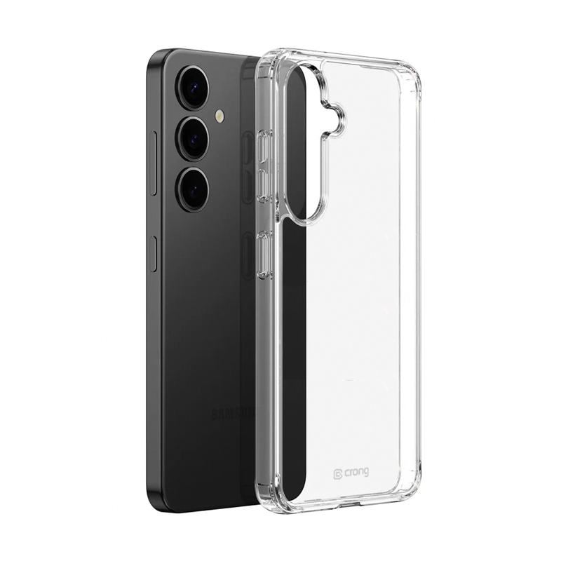 Crong Crystal Shield Cover suojakuori Samsung Galaxy S25 -laitteelle, läpinäkyvä