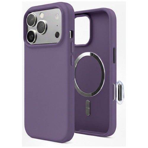 Puhelimen suojakuori „TM MagSafe Silicone“ iPhone 17 / Fog Purple /