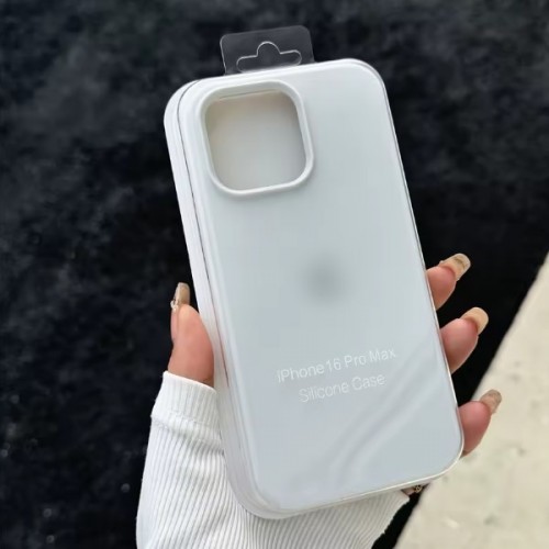 Puhelimen suojakuori Silicone Plastic Pack Apple iPhone 12 Pro Max valkoinen (pakkauksessa)
