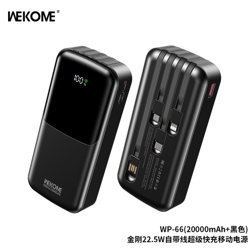 Power Bank WK Design "WP-66" Black 20000mAh (22.5W)