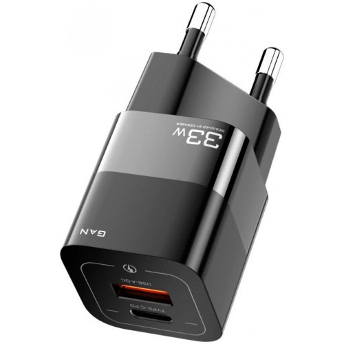 Charger Essager "GaN Square" Black 33W (PD / QC3.0)