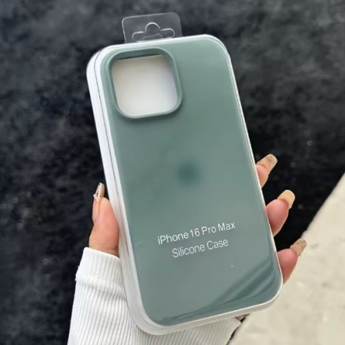 Puhelimen suojakuori Silicone Plastic Pack Apple iPhone 12 Pro Max Cactus (pakkauksessa)