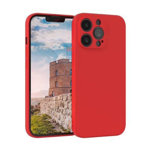 Puhelimen suojakuori Silicone Apple iPhone 16 Pro Max punainen
