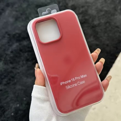 Phone Case "Silicone Plastic Pack" Apple iPhone 12 Dark Red (in package)