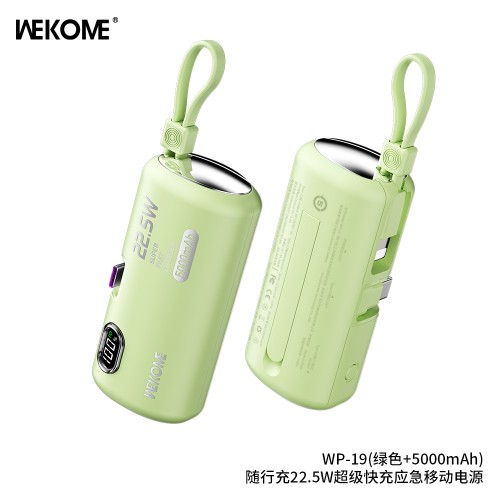 Power Bank WK Design "WP-19 Companion" žalsvas 5000mAh (22.5W)