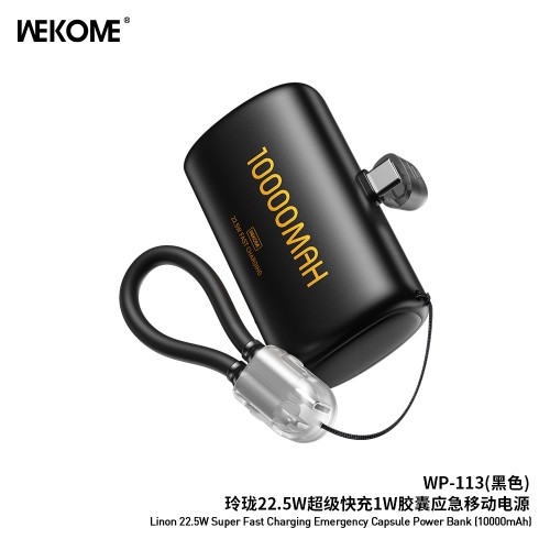 Power Bank WK Design "WP-113" Black 10000mAh (22.5W)