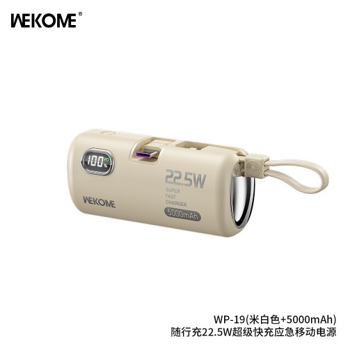 Power Bank WK Design "WP-19 Companion" kreminis 5000mAh (22.5W)