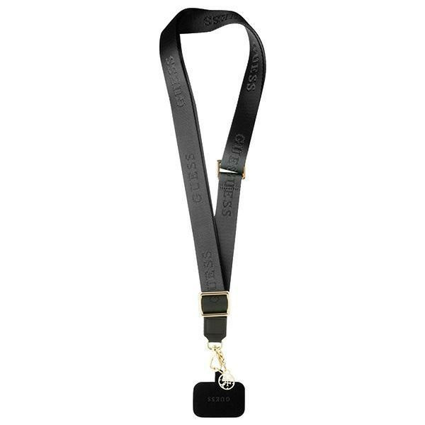 Phone lanyard Guess 4G Charm black