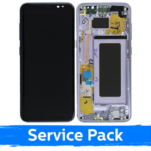 LCD-näyttö yhteensopiva Samsung G950 S8 kehyksellä / Orchid Gray / (Service Pack)