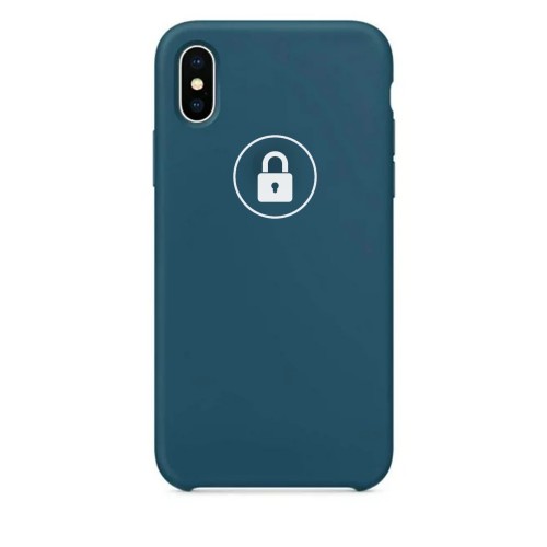 Phone Case "Silicone Case" for iPhone X / Cosmos Blue / in package