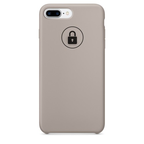 Suojakuori Silicone Case iPhone 7 Plus (8 Plus) / Pebble / pakkauksessa