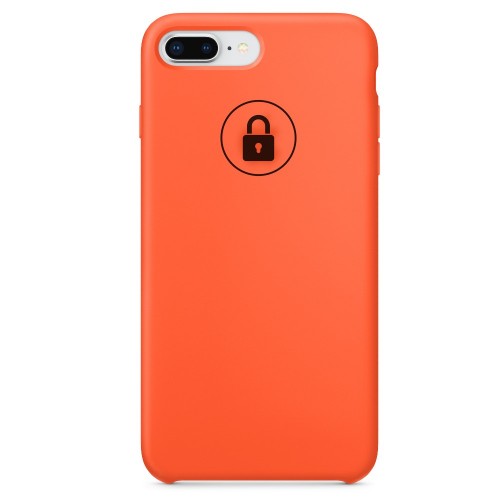 Phone Case "Silicone Case" for iPhone 7 (iPhone 8) / Spicy Orange / in package