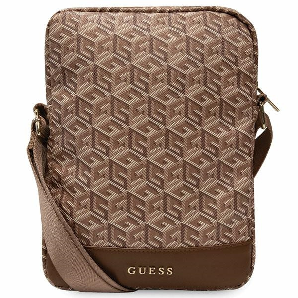 Guess laukku GUTB10HGCFSEW 10" ruskea GCube Stripe tablettilaukku