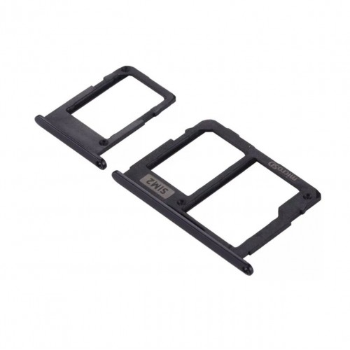 SIM-kortin pidike Samsung J730 2017 J7:lle, SIM + MicroSD, musta (2 SIM)