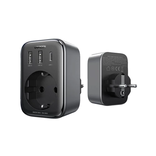 Charger Ugreen "CD314" Black 30W (1xPD / 2xQC3.0 / 1xAC)