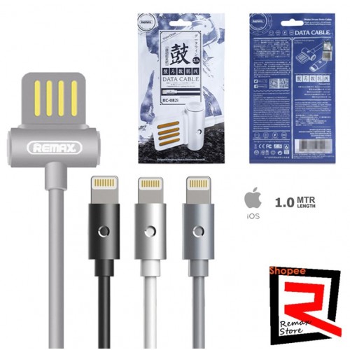 USB-kaapeli Remax Waist Drum RC-082i harmaa Lightning 100cm
