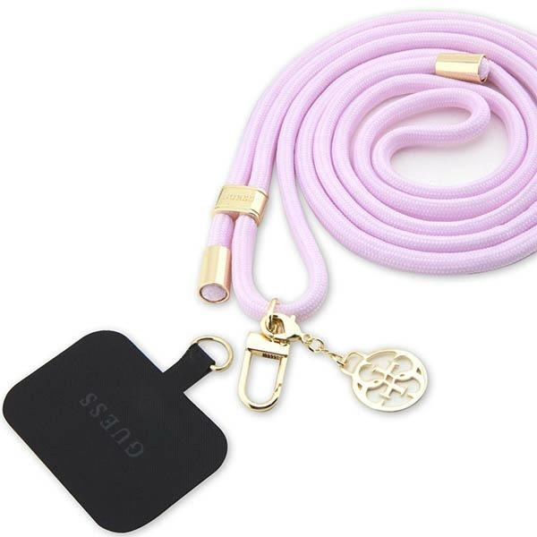 Guess Yleinen CBDY Kantonauha Lila Nylon 4G Metal Charm