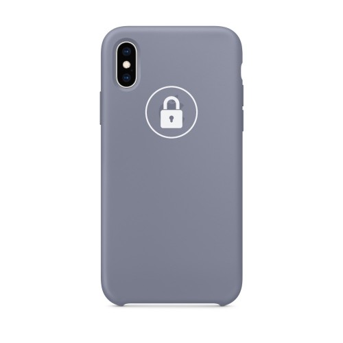 Phone Case "Silicone Case" iPhone Xs Lavender (Levander Gray) original package