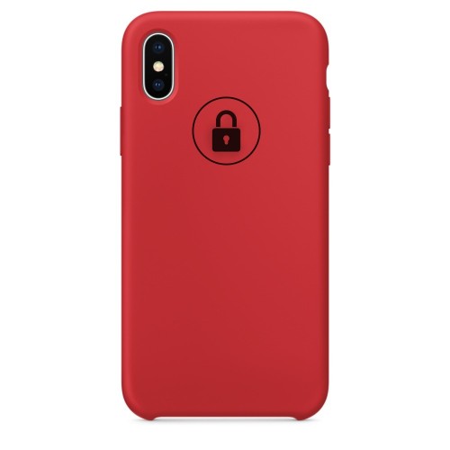 Phone Case "Silicone Case" for iPhone X (XS) / Red Product / in package