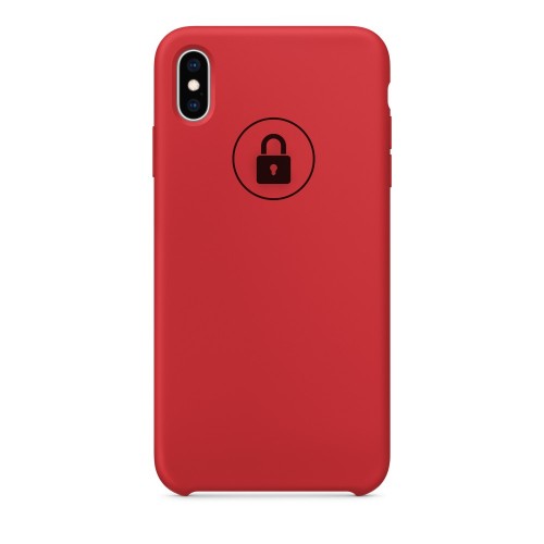 Phone Case "Silicone Case" for Apple iPhone Xs Max / Red Product / in package