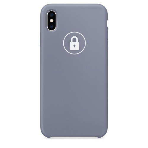 Phone Case "Silicone Case" for Apple iPhone Xs Max / Levander Gray / in package