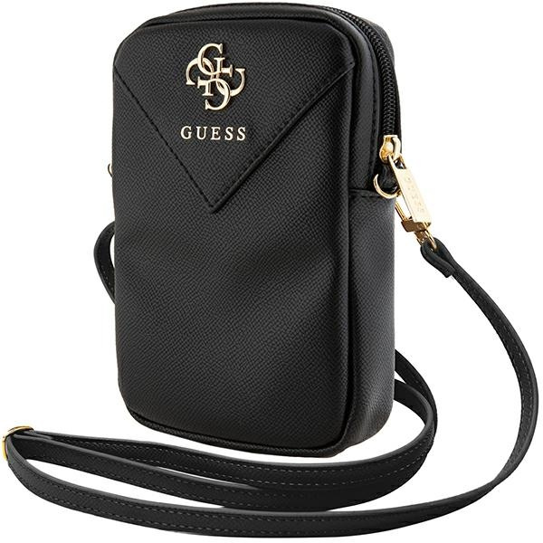 Guess Torebka Zip Triangle 4G musta