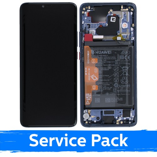 LCD-näyttö yhteensopiva Huawei Mate 20 Pro kehyksellä / sininen / (Service Pack)