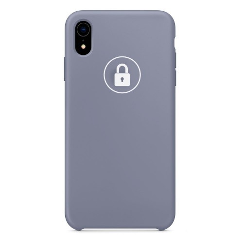 Phone Case "Silicone Case" for Apple iPhone XR / Levander Gray / in package
