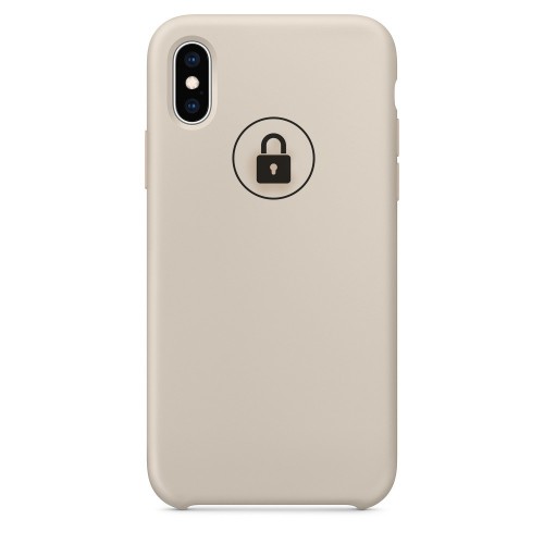 Phone Case "Silicone Case" for iPhone X (XS) / Stone / in package