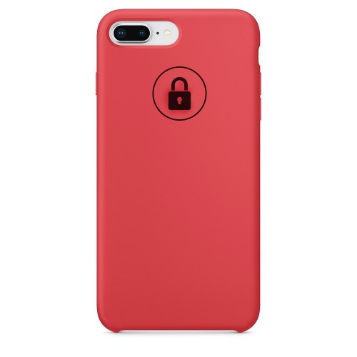 Phone Case "Silicone Case" for iPhone 7 Plus (8 Plus) / Raspberry / in package