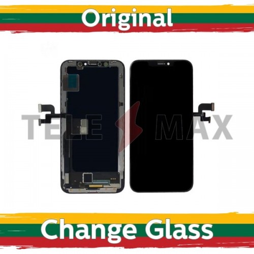 LCD-näyttö yhteensopiva iPhone XS musta (Renewed: Telemax)