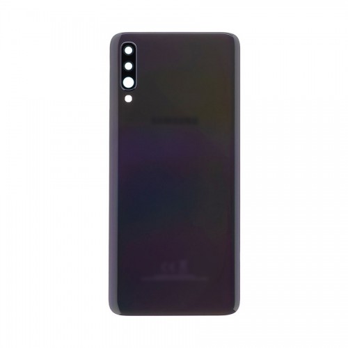 Takakansi yhteensopiva Samsung A705 A70 musta (kameran linssillä) HQ