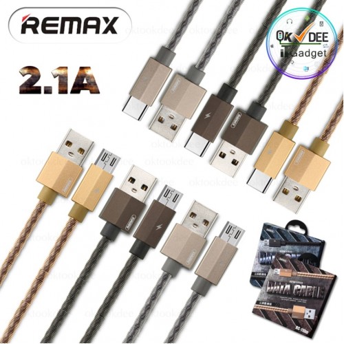 USB-kaapeli Remax Gefon RC-110a harmaa Type-C 100cm / metallilaatikko