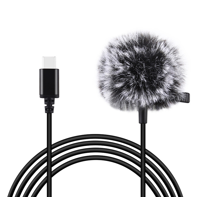 Puluz PU425 Solmiomikrofoni klipsillä 1.5m USB-C