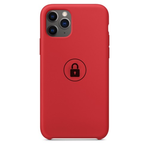 Phone Case "Silicone Case" for iPhone 11 Pro Max / Red Product / in package
