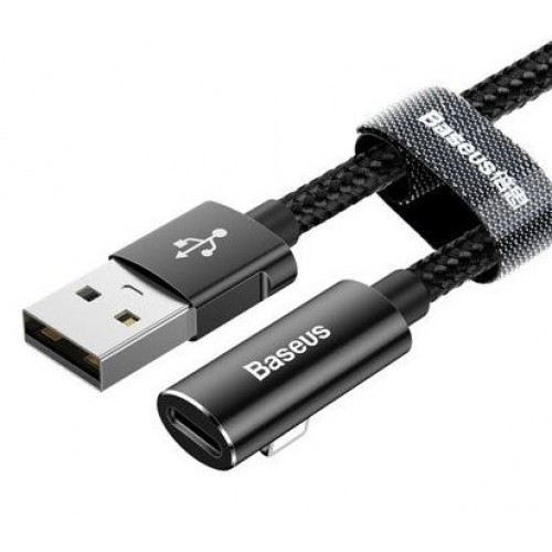 USB-kaapeli Baseus Rythm musta Lightning 120cm / 90'' kulma + Lightning-liitin