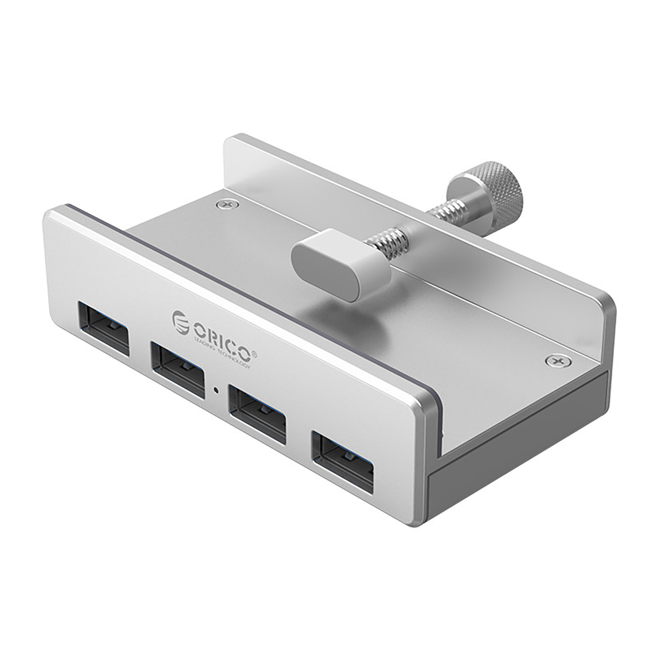Orico MH4PU keskitin pinneasennuksella 4x USB-A 3.0 - hopea