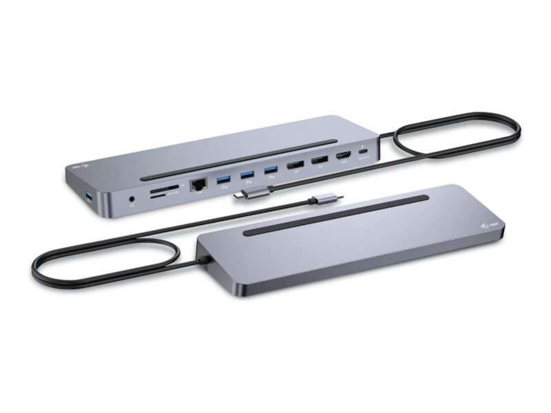 I-TEC USB-C metallinen ergonominen 4K kolmen näytön telakka