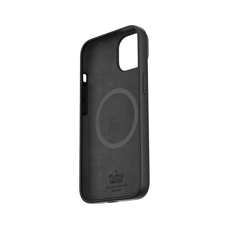 Puro ICON MAG suojakuori iPhone 14 Plus -laitteelle, MagSafe-yhteensopiva, musta