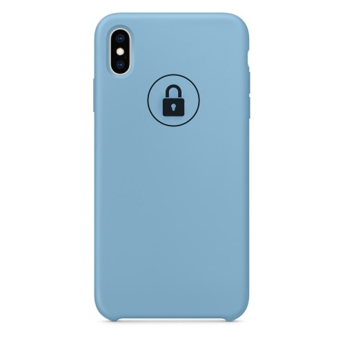 Phone Case "Silicone Case" for iPhone X (XS) / Cornflower / in package