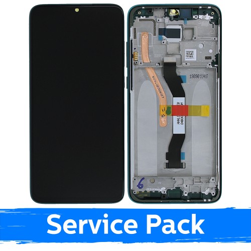 LCD-näyttö yhteensopiva Xiaomi Redmi Note 8 Pron kanssa kehyksellä / vihreä / (Service Pack)