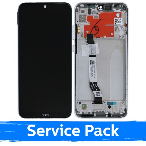 LCD-näyttö yhteensopiva Xiaomi Redmi Note 8T kehyksellä / Moonlight White / (Service Pack)