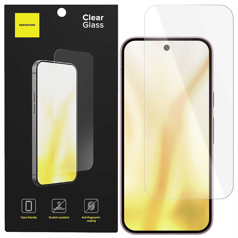 Spacecase Glass Clear karkaistu lasi Google Pixel 9/9 Pro/10/10 Pro:lle
