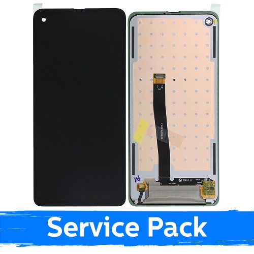 LCD-näyttö yhteensopiva Samsung G715 Xcover Pro musta (Service Pack)