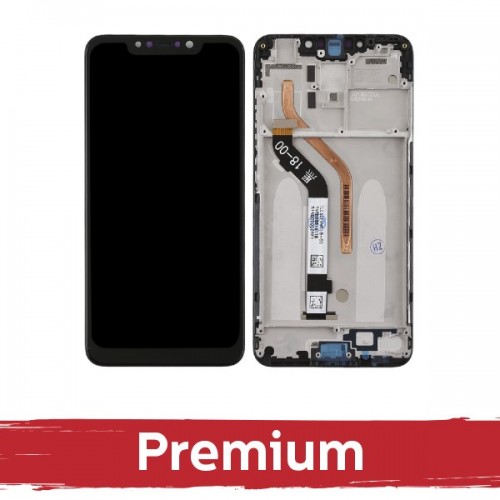 LCD Display Compatible With Xiaomi Pocophone F1 Black with Frame OEM