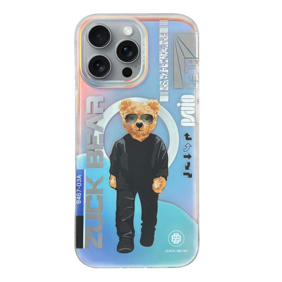 Zuck Bear Berlin Boss iPhone 16 Pro Max Suojakuori Zwei Charm