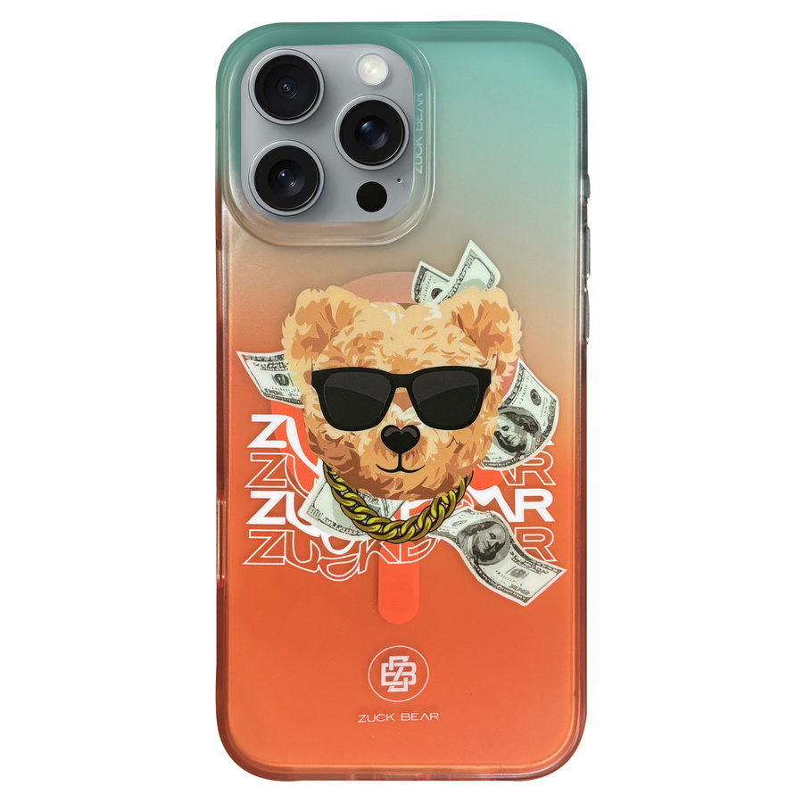 Zuck Bear Harold iPhone 16 Pro Max Suojakuori Oranssi
