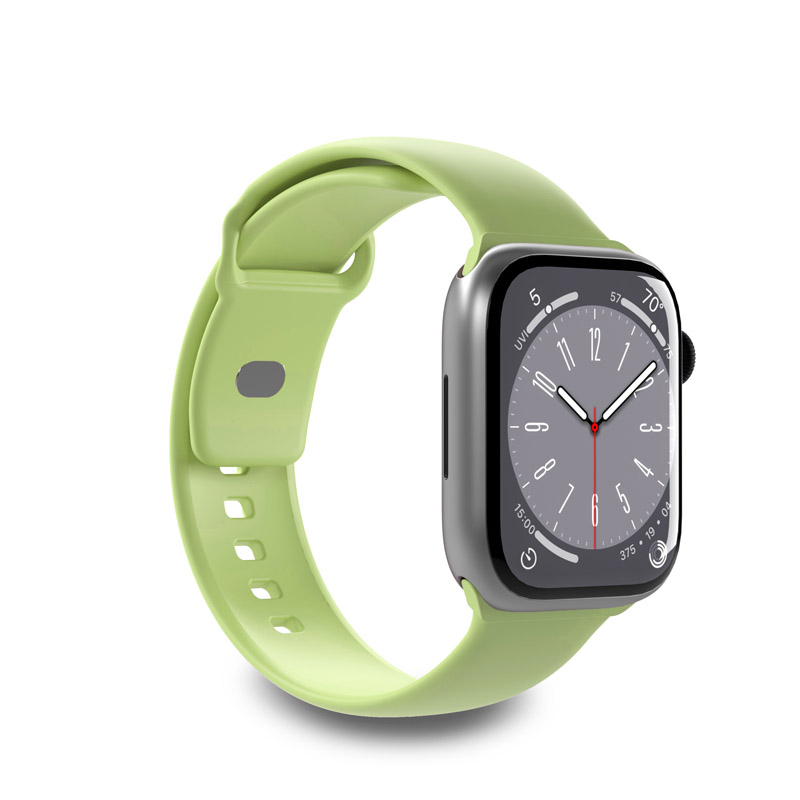Puro ICON joustava ranneke Apple Watch 38 / 40 / 41 / 42 mm -kellolle, koot S/M ja M/L, Matcha Green -värinen