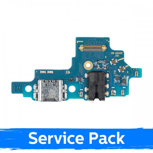 Charging Port Compatible With Samsung A920 2019 A9 With Flex / Plata (Service Pack)
