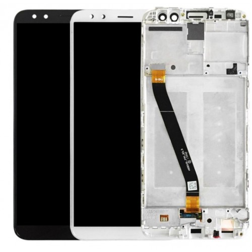 LCD-naytto yhteensopiva Huawei Mate 10 Lite valkoinen kehyksella HQ